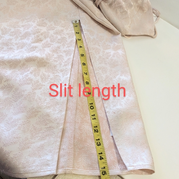 Top Shop Dress Midi Baby Pink Lace Up Corset Satin Jacquard Size 2 - Picture 16 of 17